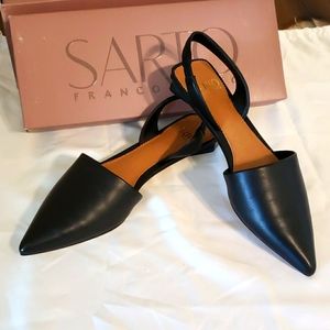 Franco Sarto Black Slingback Mule Flats 6M